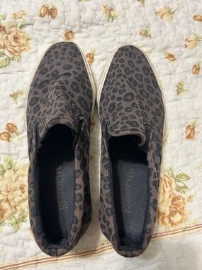 Restricted Leopard-Print Slip-On Sneakers in Brown and Black — GENTLY USED!